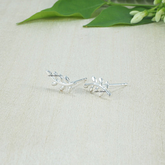 Leaf Sterling Silver Earrings 02020