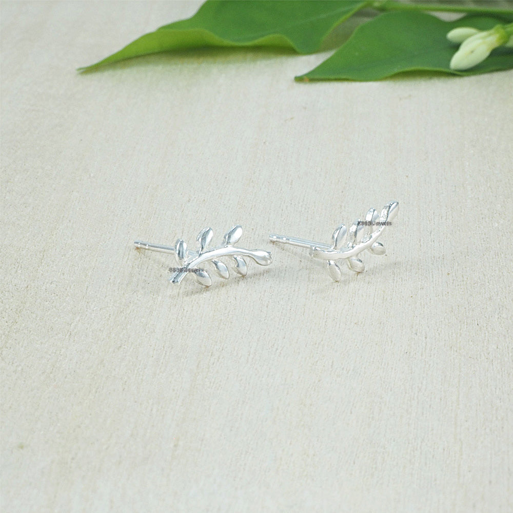 Leaf Sterling Silver Earrings 02020