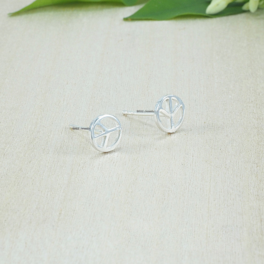 Peace Sterling Silver Earrings 02021