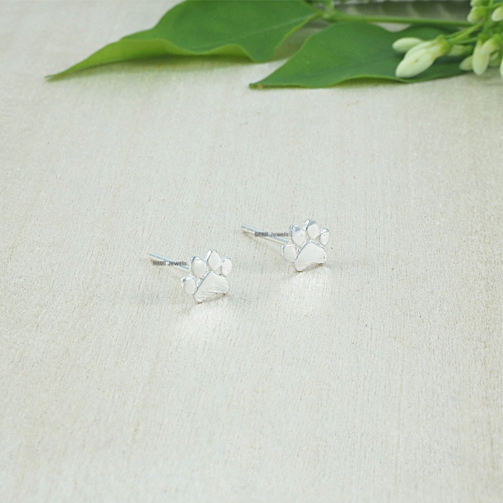 Cat Paw Sterling Silver Earrings 02022