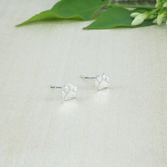 Cat Paw Sterling Silver Earrings 02022