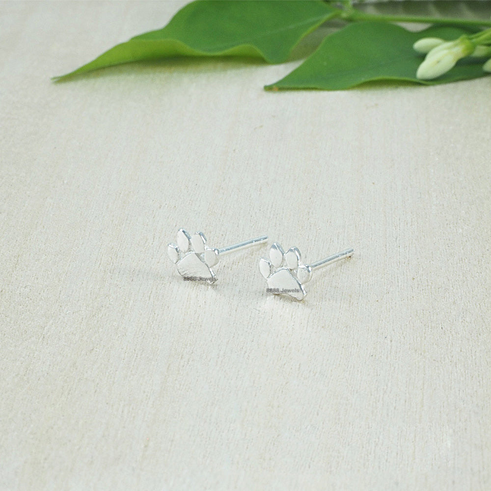 Cat Paw Sterling Silver Earrings 02022