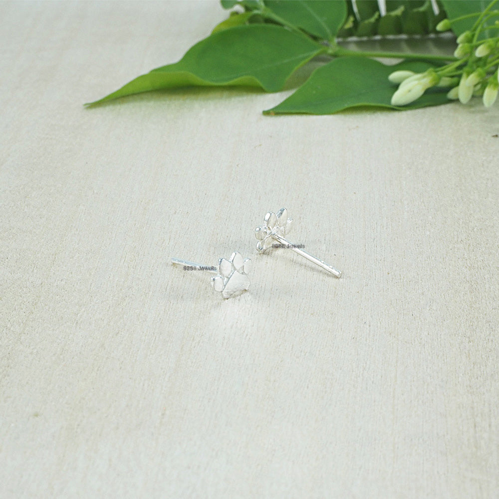 Cat Paw Sterling Silver Earrings 02022