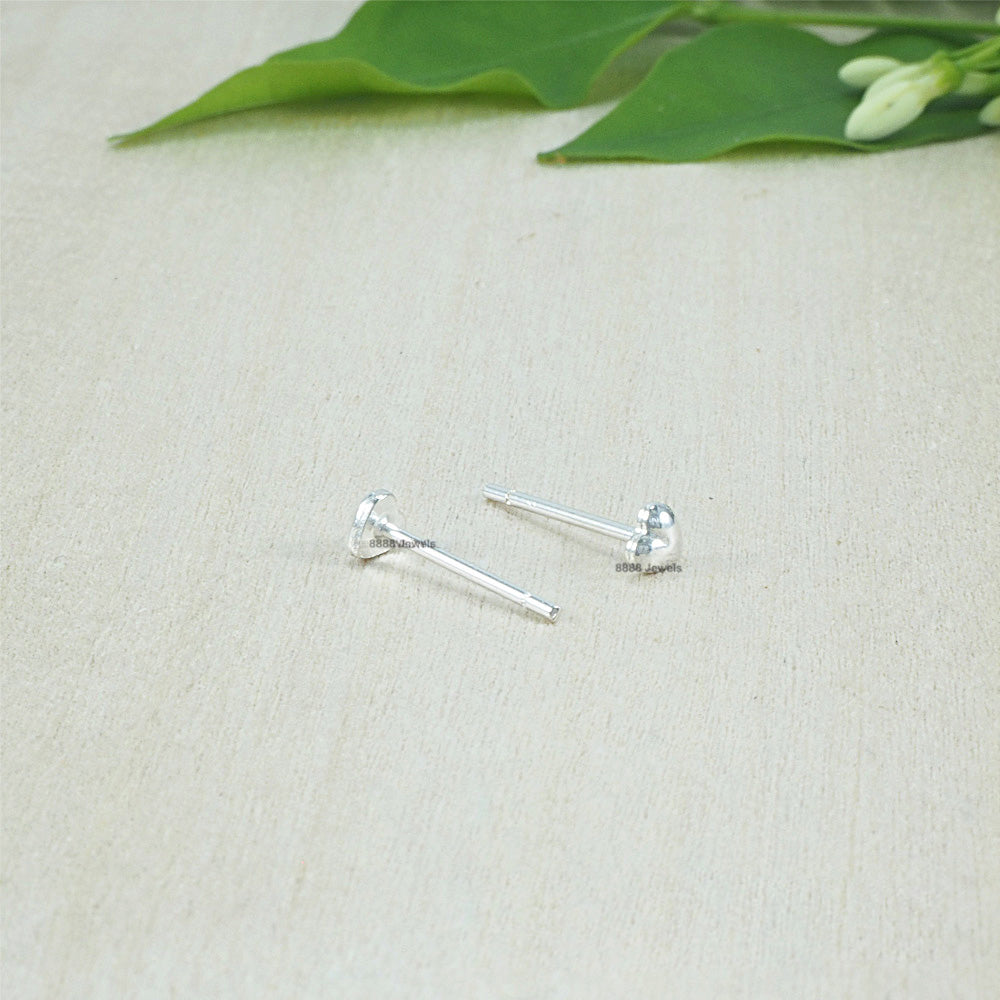Tiny Heart Sterling Silver Earrings 02023
