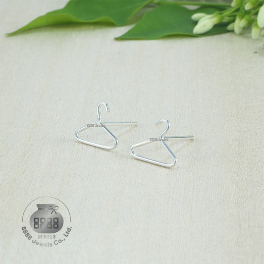 Cloth Hanging Sterling Silver Earrings 02029