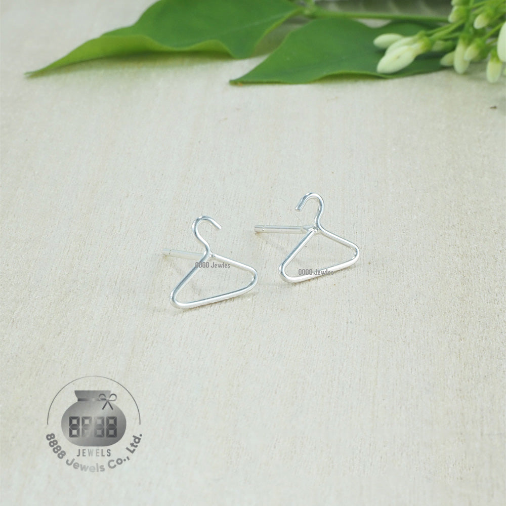 Cloth Hanging Sterling Silver Earrings 02029
