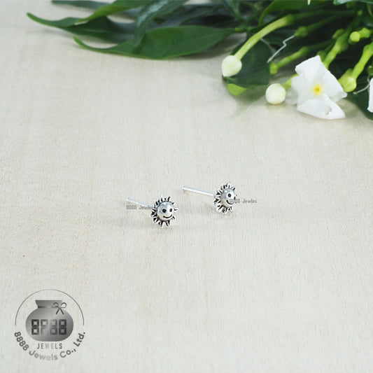 Smiling Sun Sterling Silver Earrings 03017