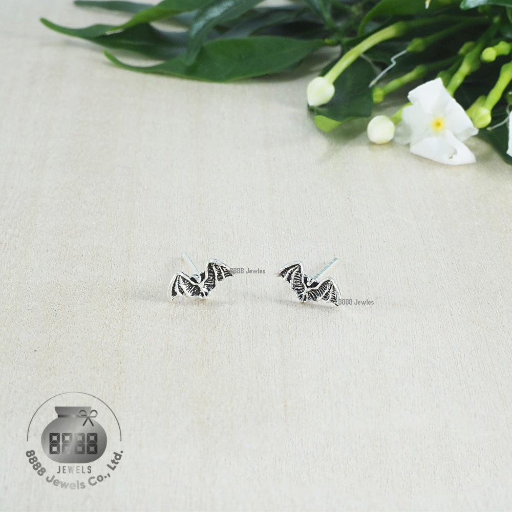 Bat Sterling Silver Earrings 03018