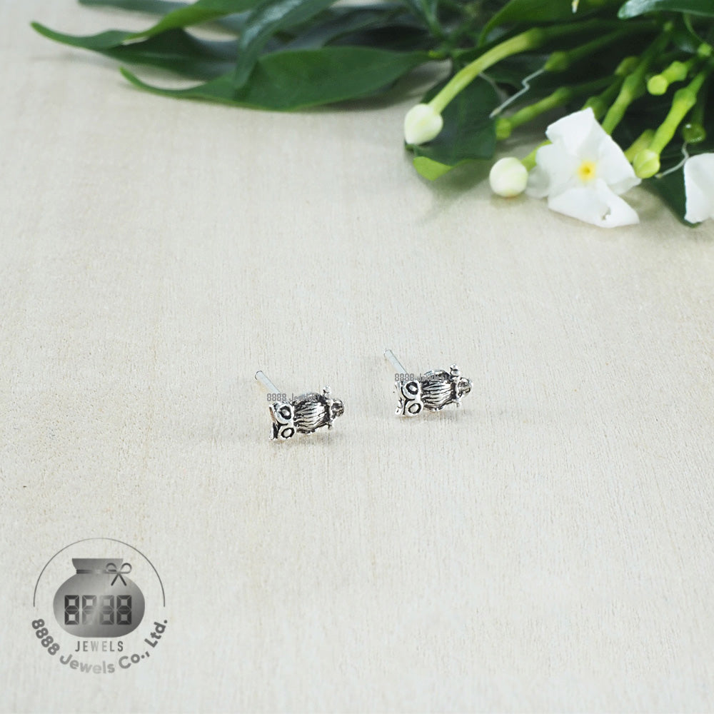 Owl Sterling Silver Earrings 03020