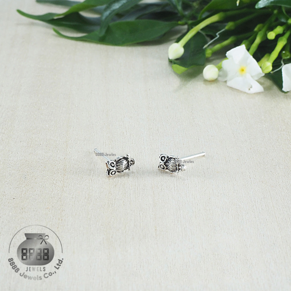 Owl Sterling Silver Earrings 03020