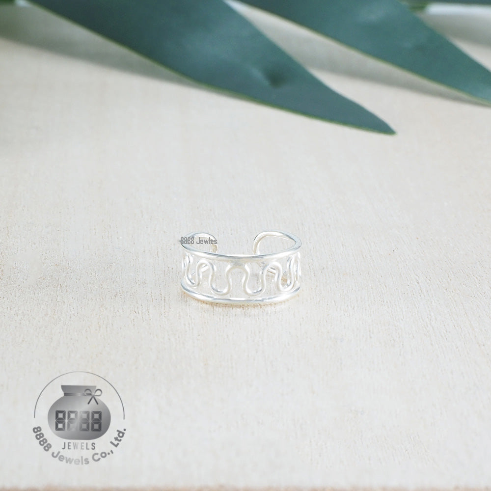 Wave Sterling Silver Ear Cuff 051001