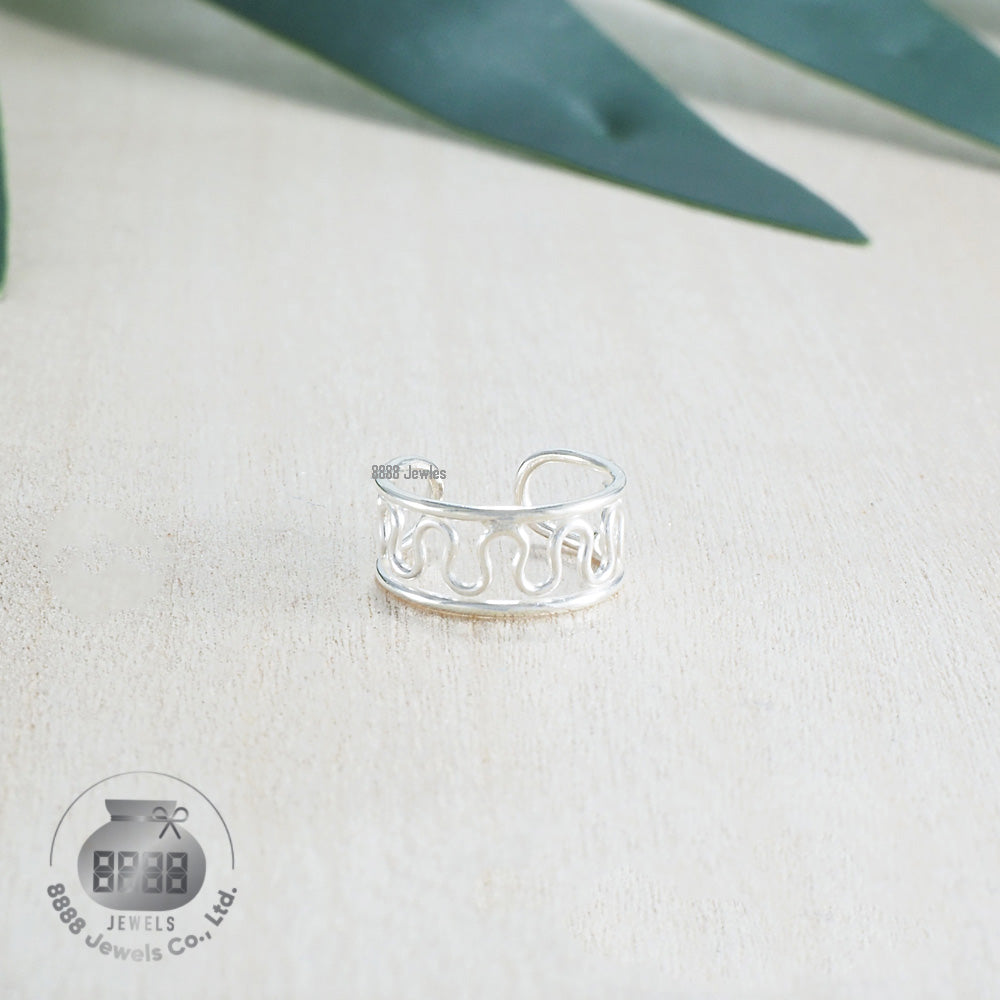 Wave Sterling Silver Ear Cuff 051001