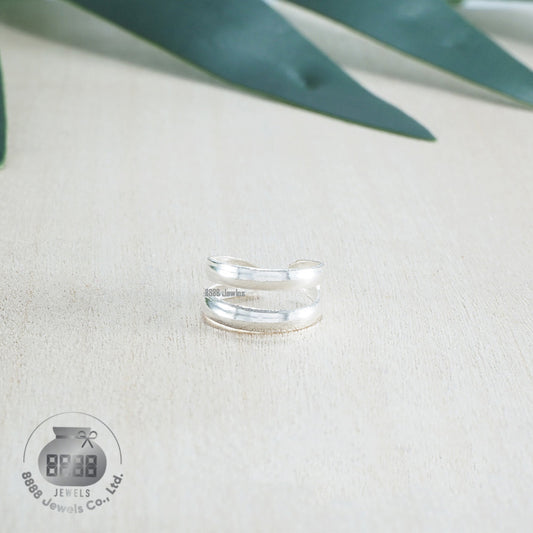Two Ring Sterling Silver Ear Cuff 051002