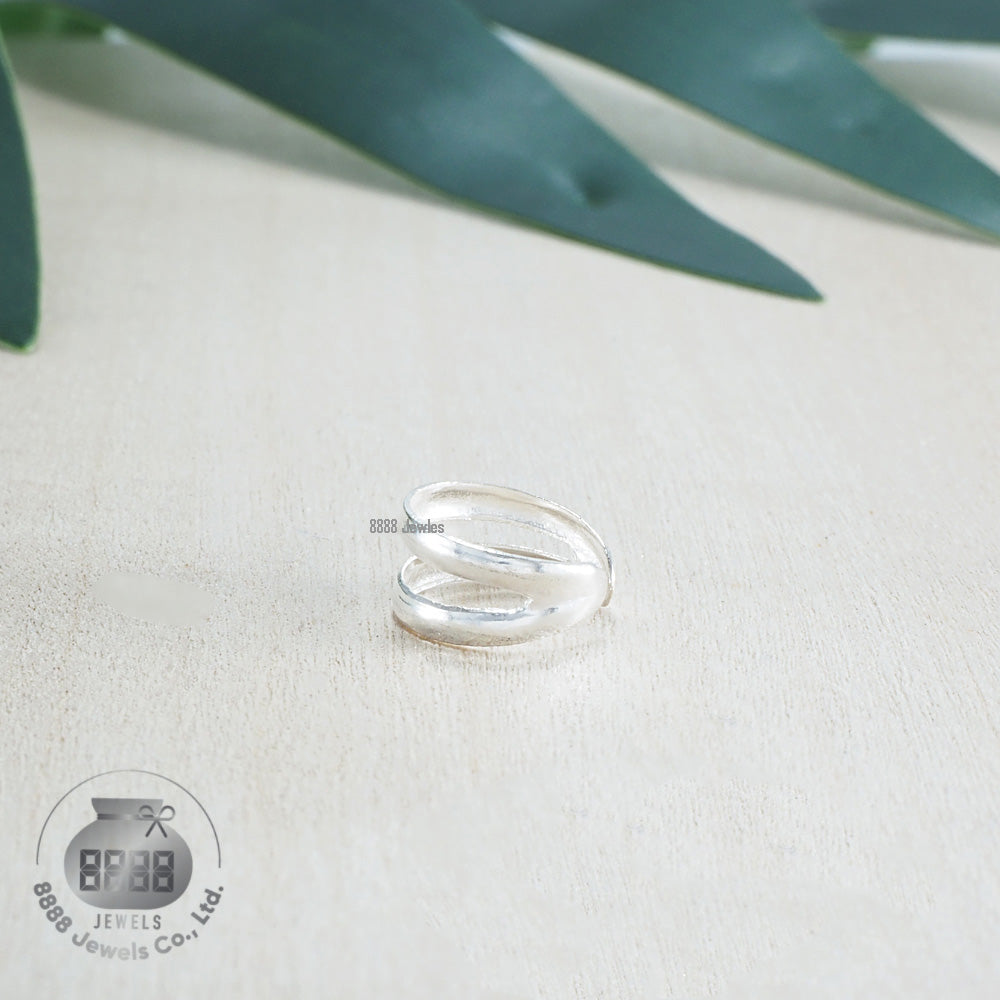 Two Ring Sterling Silver Ear Cuff 051002