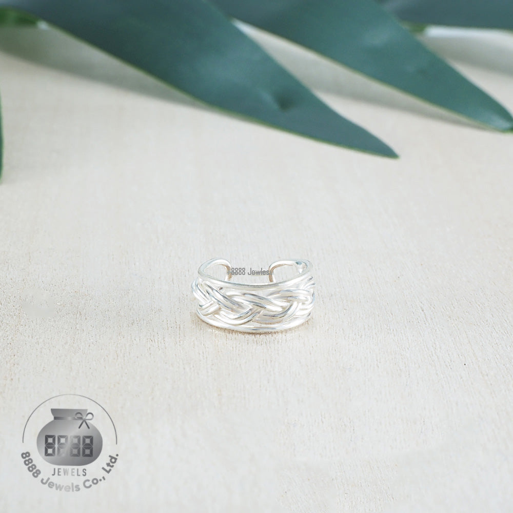 Woven Sterling Silver Ear Cuff 051003