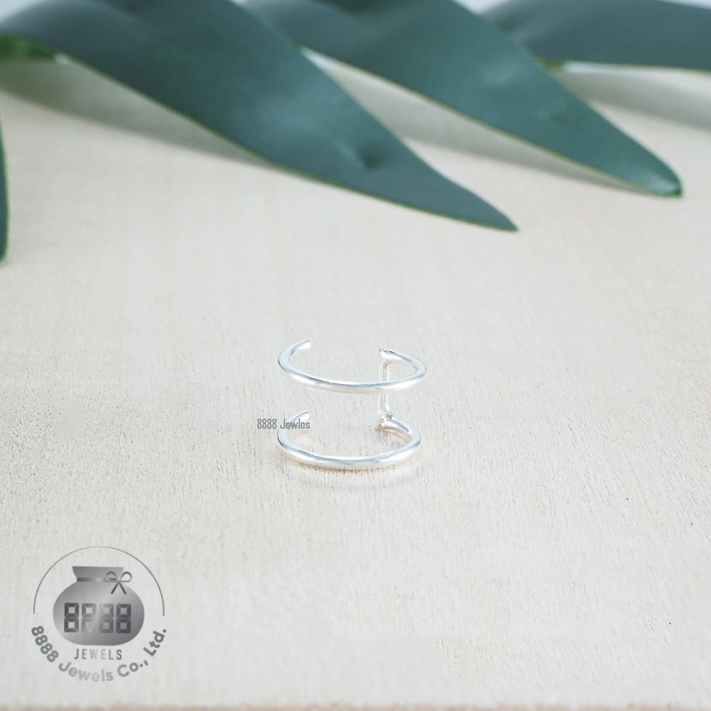 Two Ring Sterling Silver Ear Cuff 051006