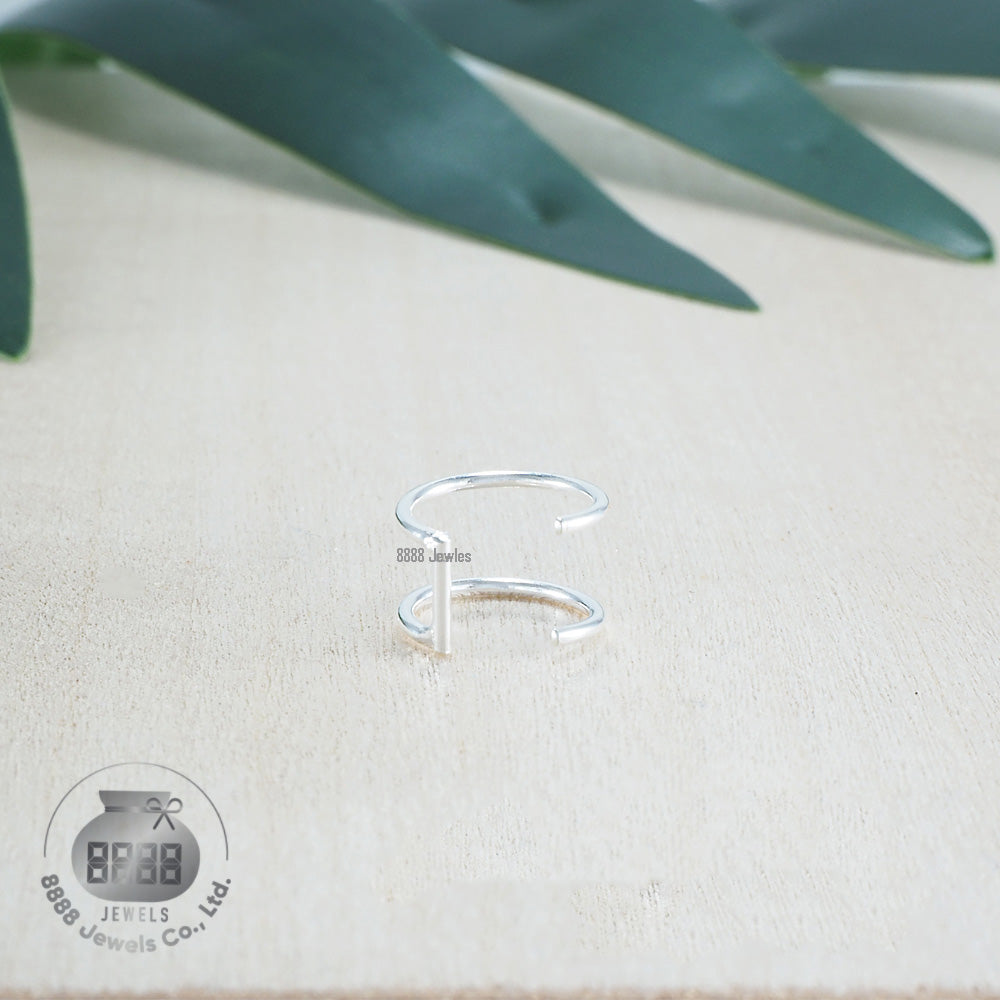 Two Ring Sterling Silver Ear Cuff 051006