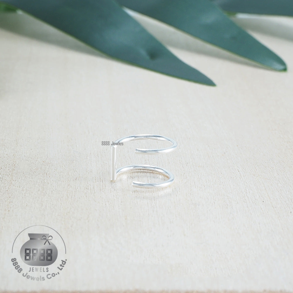 Two Ring Sterling Silver Ear Cuff 051006
