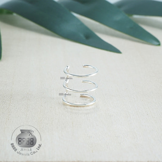 Three Ring Sterling Silver Ear Cuff 051008