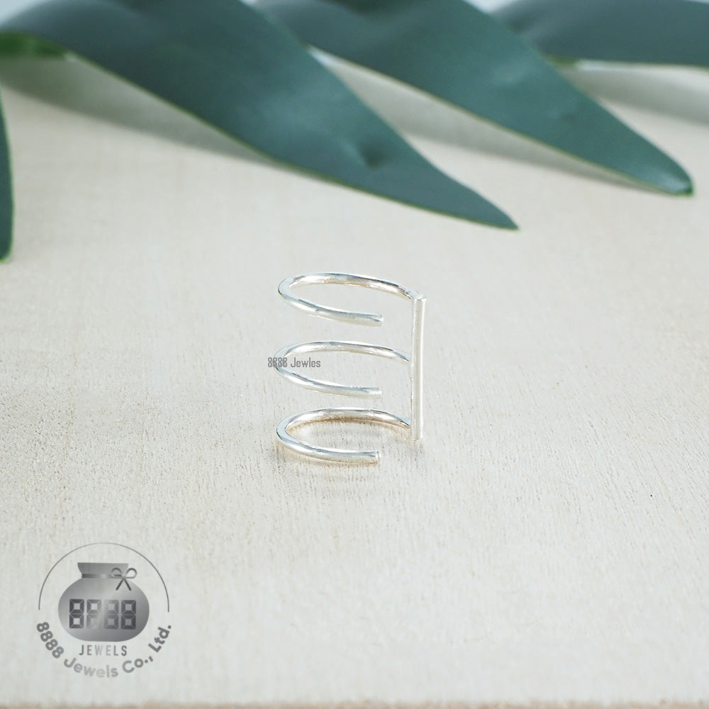 Three Ring Sterling Silver Ear Cuff 051008