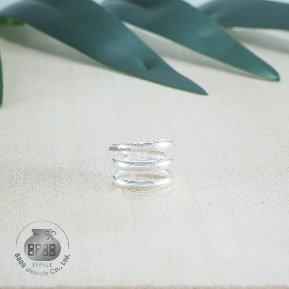 Three Ring Sterling Silver Ear Cuff 051009