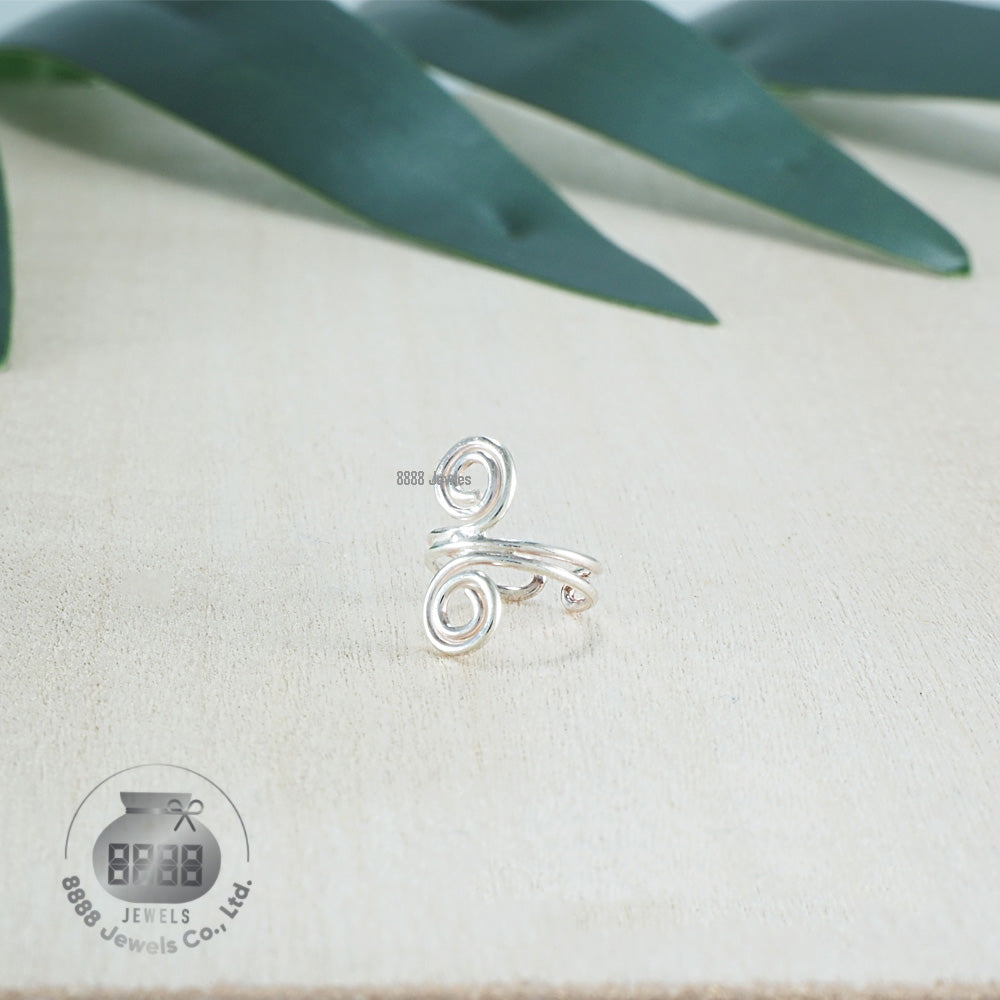 Spiral Sterling Silver Ear Cuff 051010
