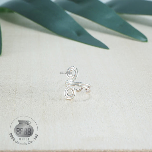 Spiral Sterling Silver Ear Cuff 051010