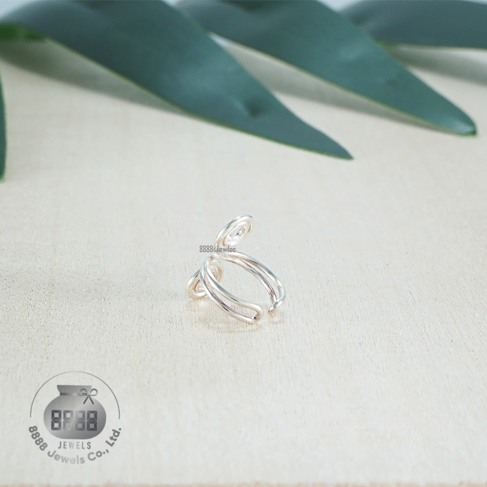 Spiral Sterling Silver Ear Cuff 051010