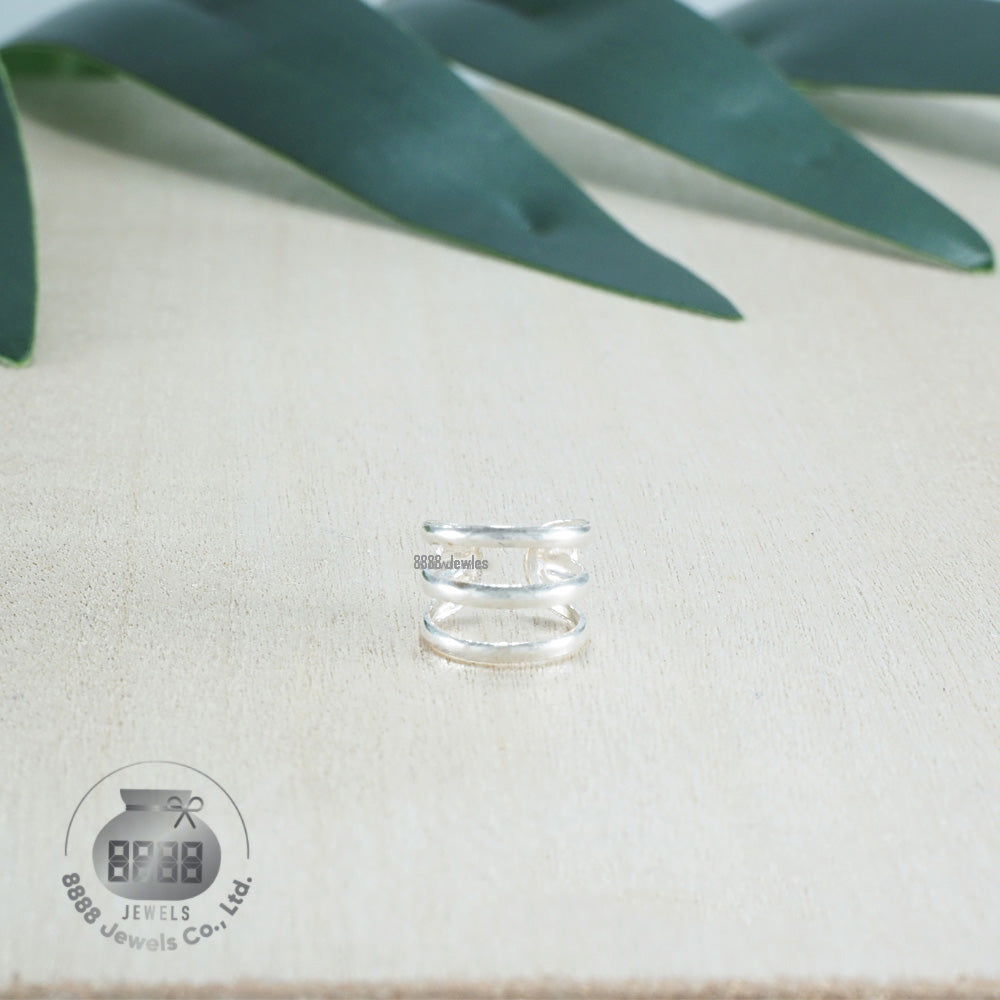 Three Ring Sterling Silver Ear Cuff 051011