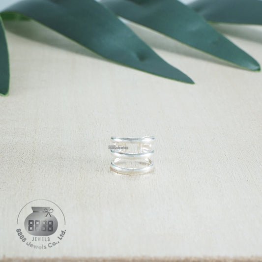 Three Ring Sterling Silver Ear Cuff 051011