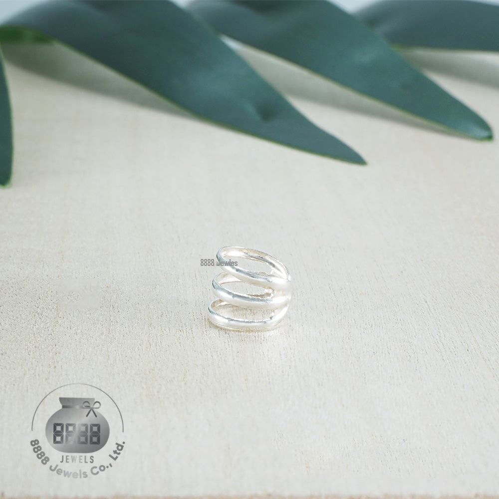 Three Ring Sterling Silver Ear Cuff 051011