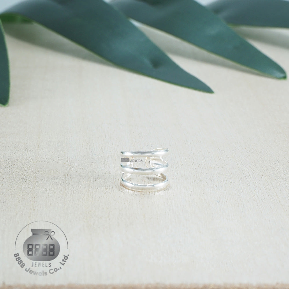 Three Ring Sterling Silver Ear Cuff 051011