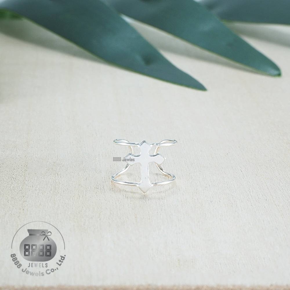 Cross Sterling Silver Ear Cuff 051012