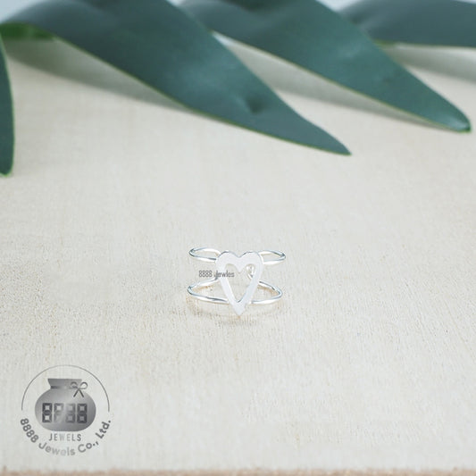 Heart Sterling Silver Ear Cuff 051013