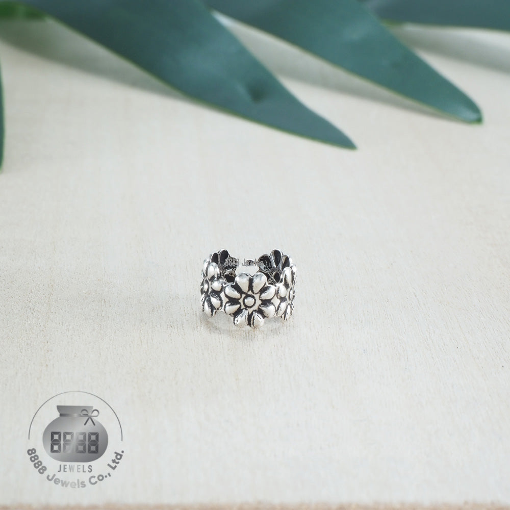 Flower Sterling Silver Ear Cuff 052001
