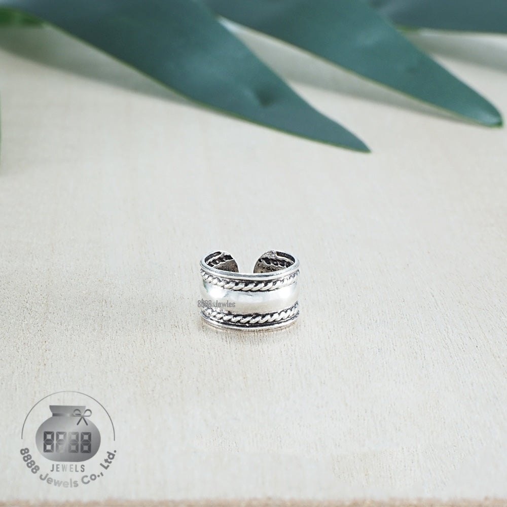 Twisted Sterling Silver Ear Cuff 052002