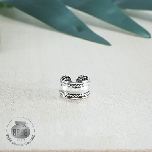 Twisted Sterling Silver Ear Cuff 052002