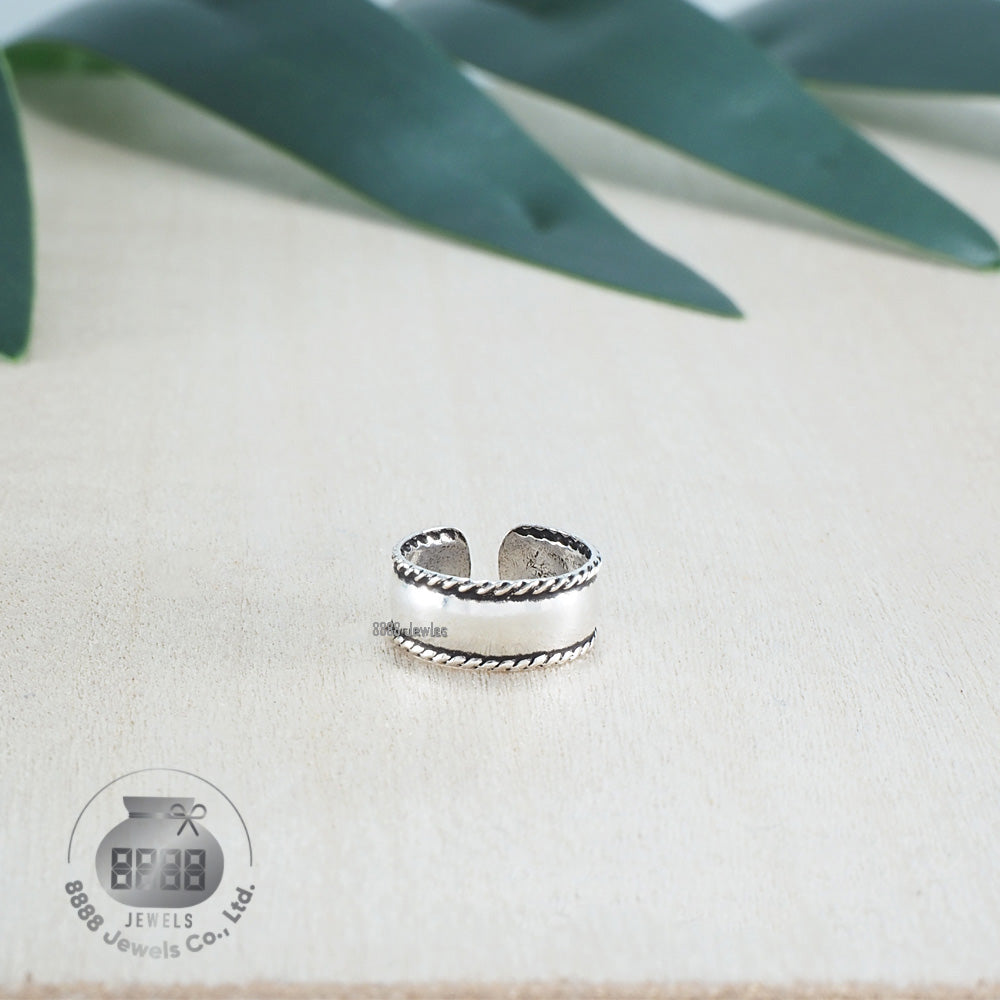 Twisted Sterling Silver Ear Cuff 052012