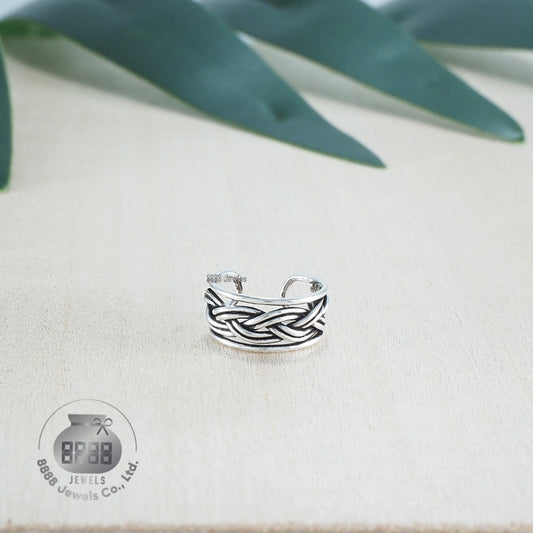 Twisted Sterling Silver Ear Cuff 052013