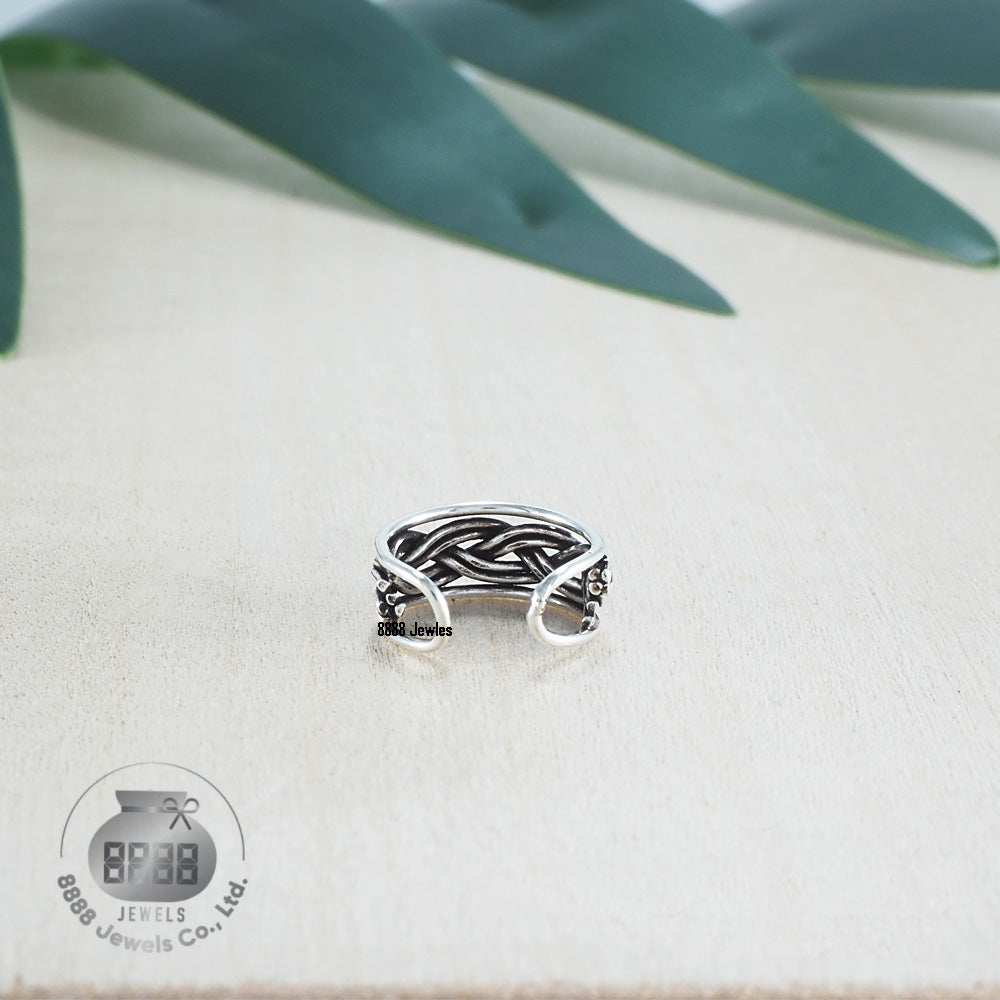 Twisted Sterling Silver Ear Cuff 052013