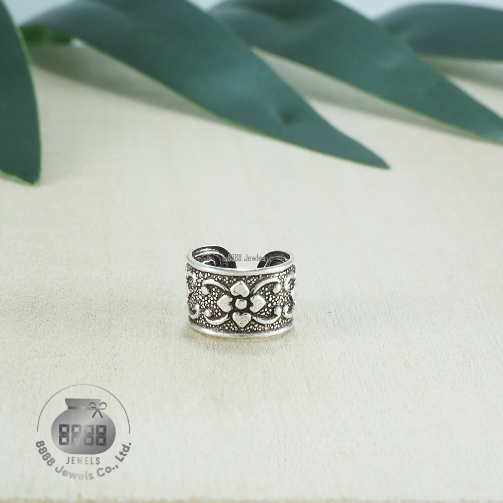 Flower Sterling Silver Ear Cuff 052014