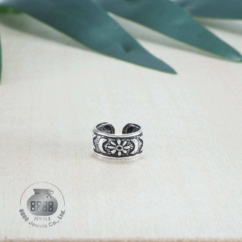 Moon and Star Sterling Silver Ear Cuff 052016