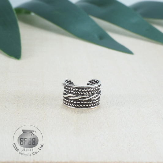 Twisted Sterling Silver Ear Cuff 052025