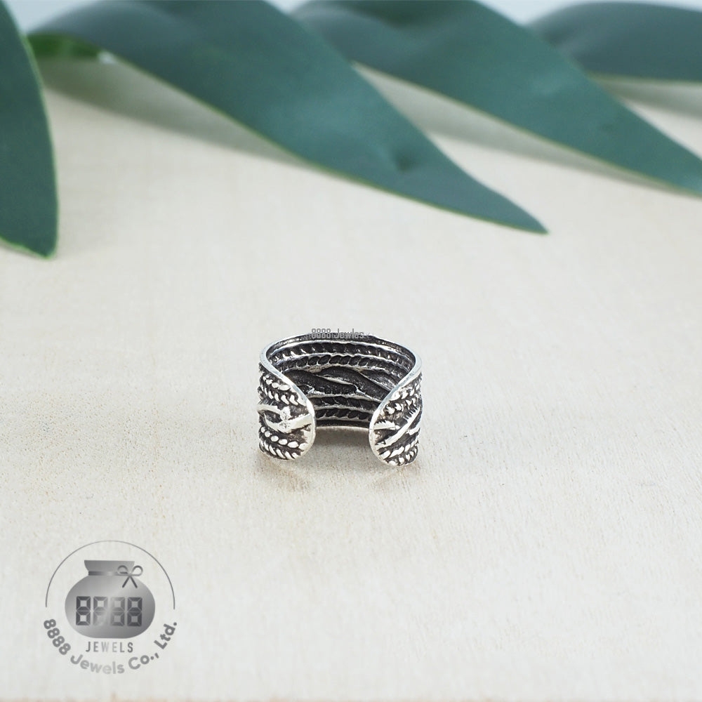 Twisted Sterling Silver Ear Cuff 052025