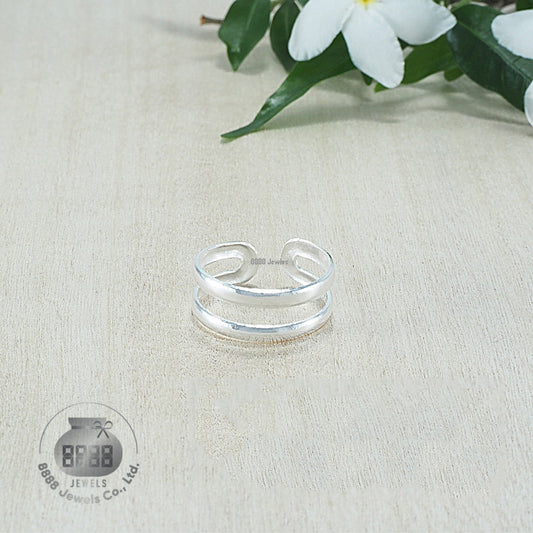Two Ring Sterling Silver Toe Ring 061001