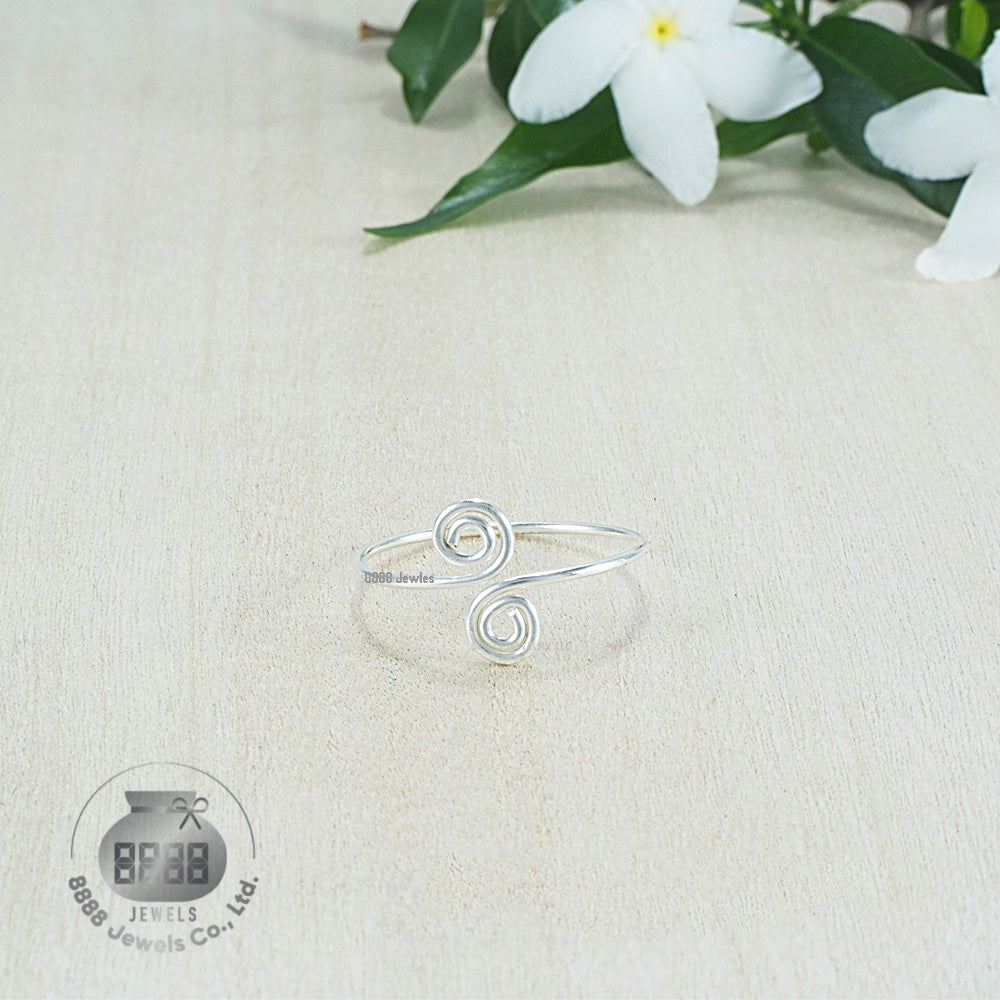 Spiral Sterling Silver Toe Ring 061005
