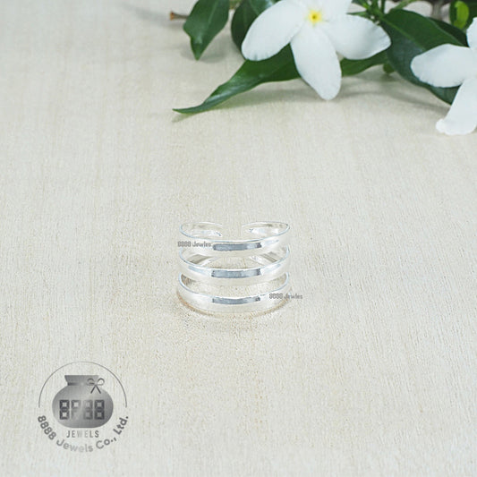 Three Ring Sterling Silver Toe Ring 061006