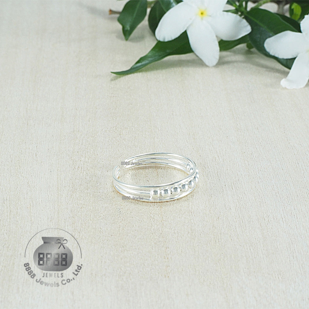 Bead Sterling Silver Toe Ring 061007