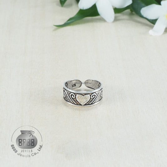Heart Sterling Silver Toe Ring 062002