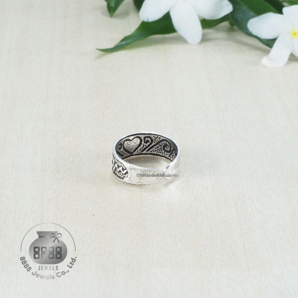 Heart Sterling Silver Toe Ring 062002